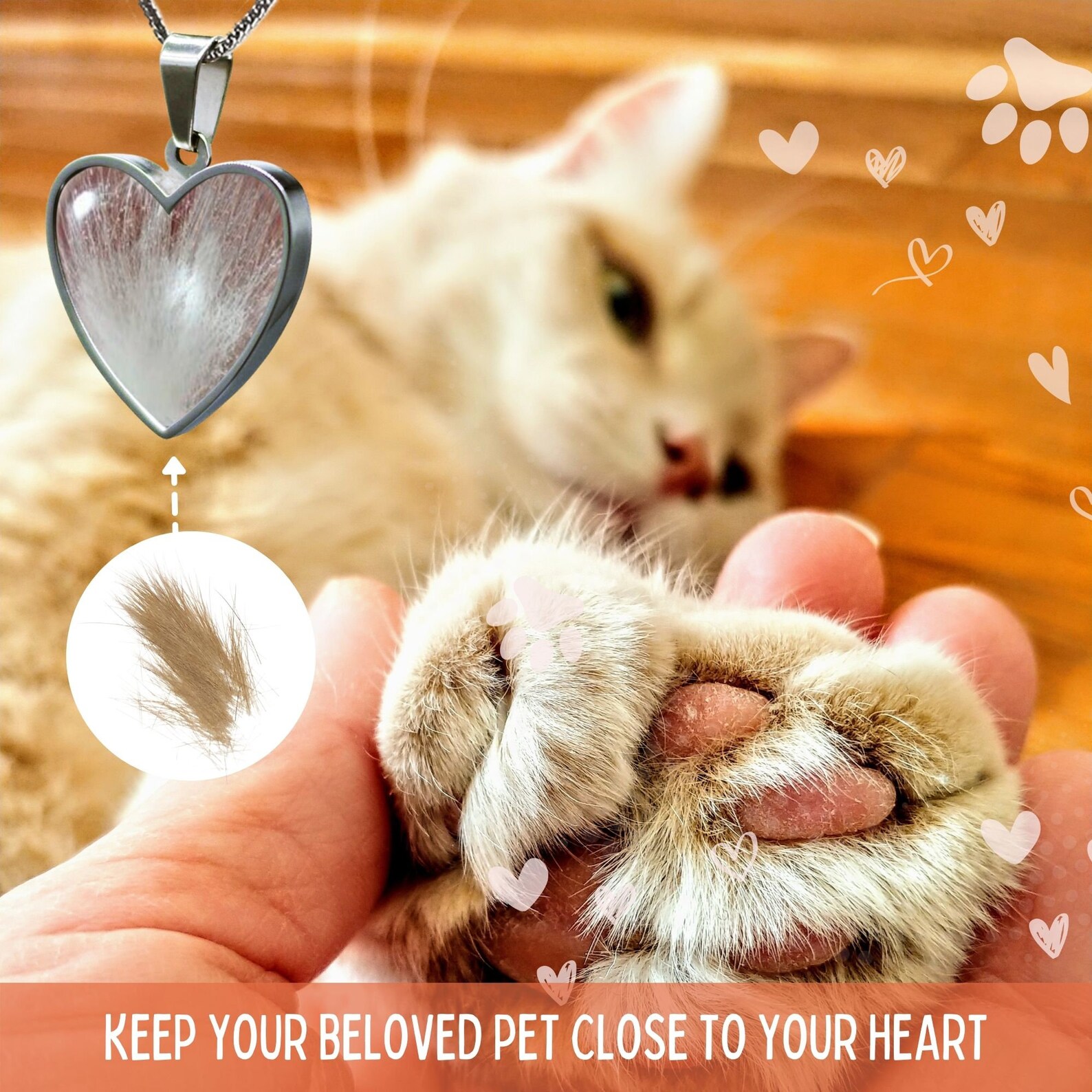Pet Hair Memorial Jewelry for Pet Lovers Pet Memorial Gift Etsy