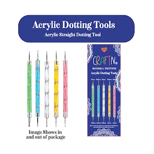 Mandala Dotting Tools for Painting Mandala, Dotting Art- Set of 5. Straight Dotting Tool, XOXO CraftN, Stylus Dot Tool, Dotting Tool Set