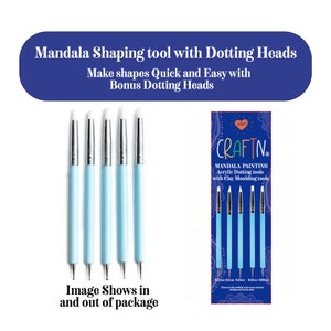 Mandala Silicone Shaping Tool with Dotting Heads - Set of 5 Tools