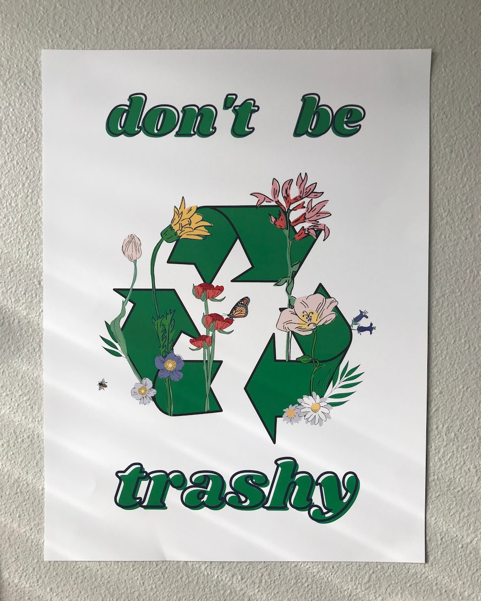 Recycle poster print 12x16 gloss finish Etsy