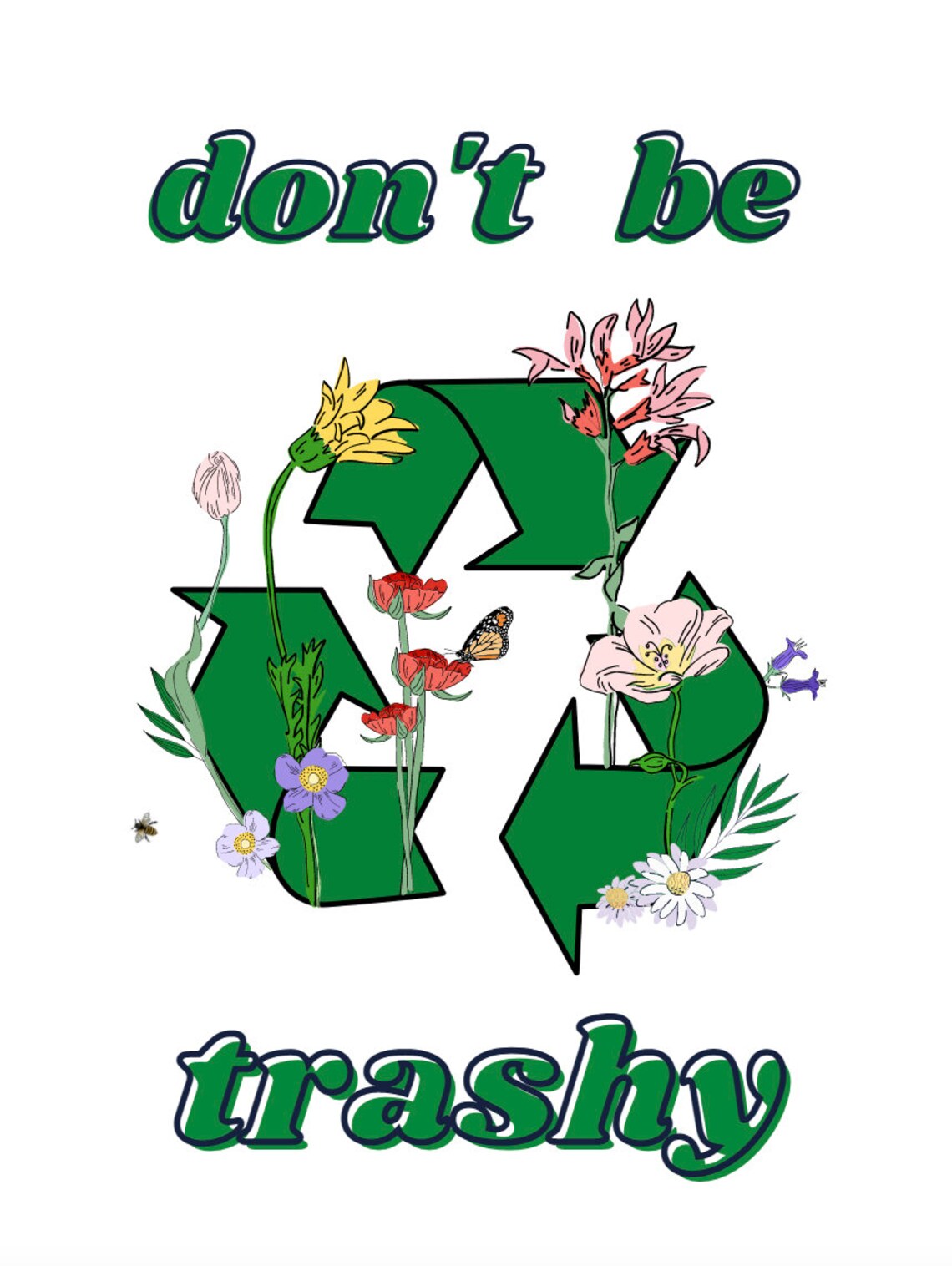 Recycle poster print 12x16 gloss finish Etsy