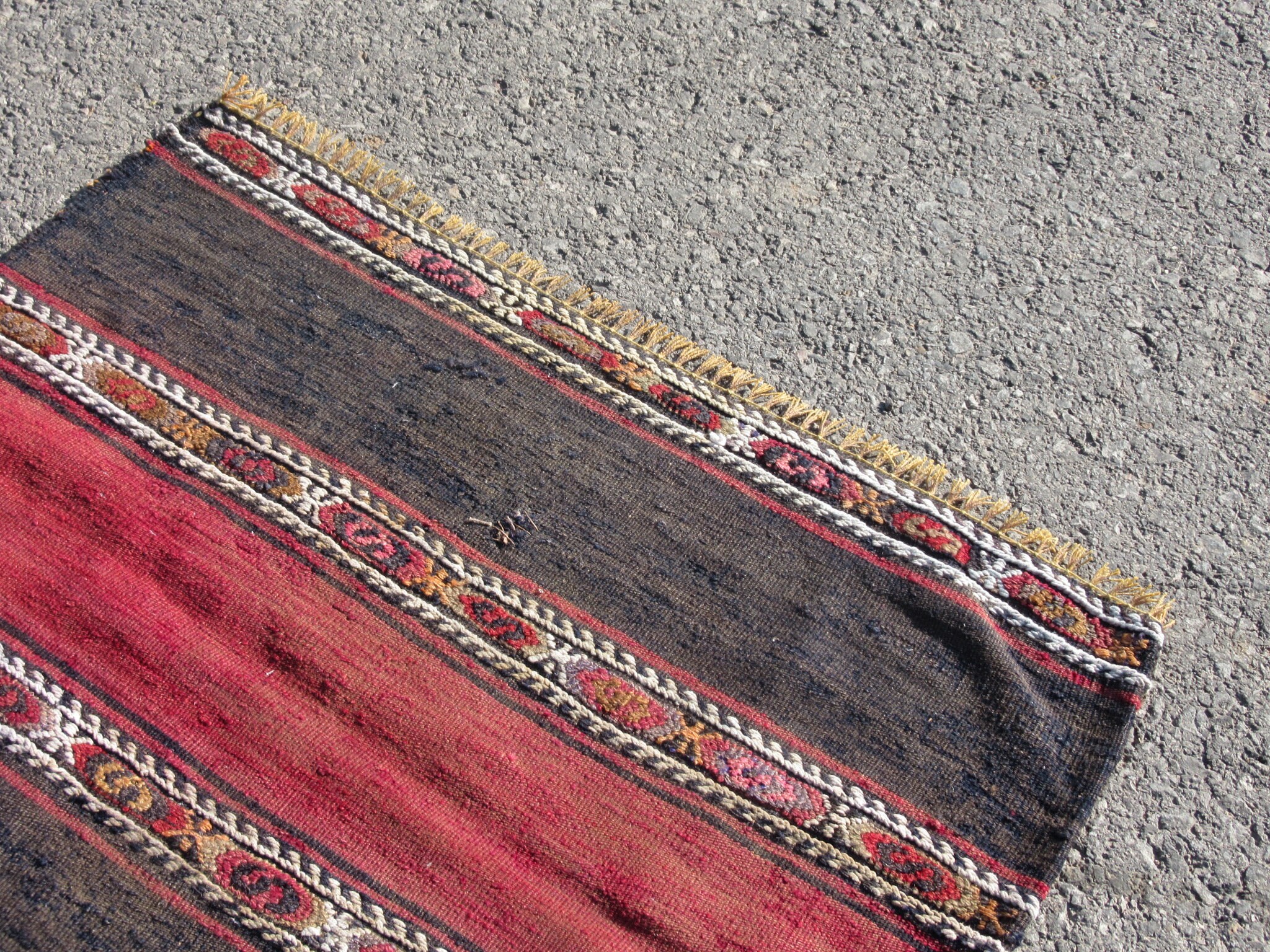 3x4 ft Red Turkish mat Carpet mat Wool Cotton mat Beige mat | Etsy
