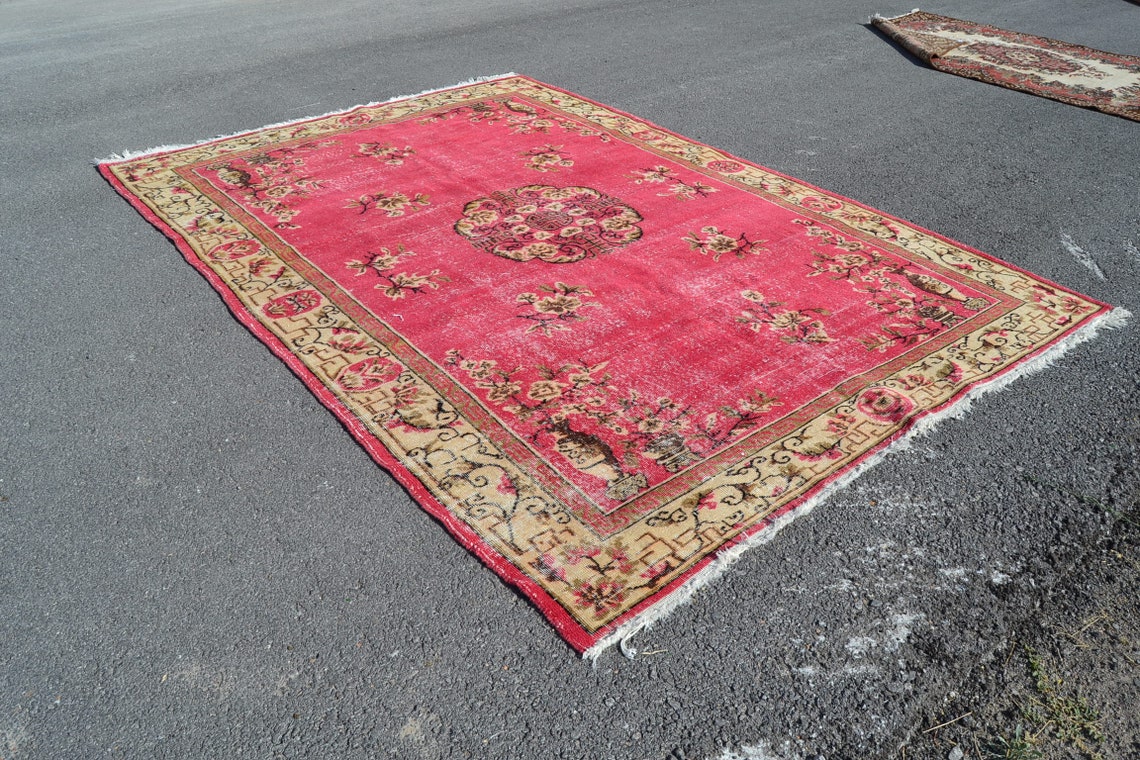 BIG DISCOUNT 7x10 ft Bordered Turkish rug Carpet Wool rug Etsy
