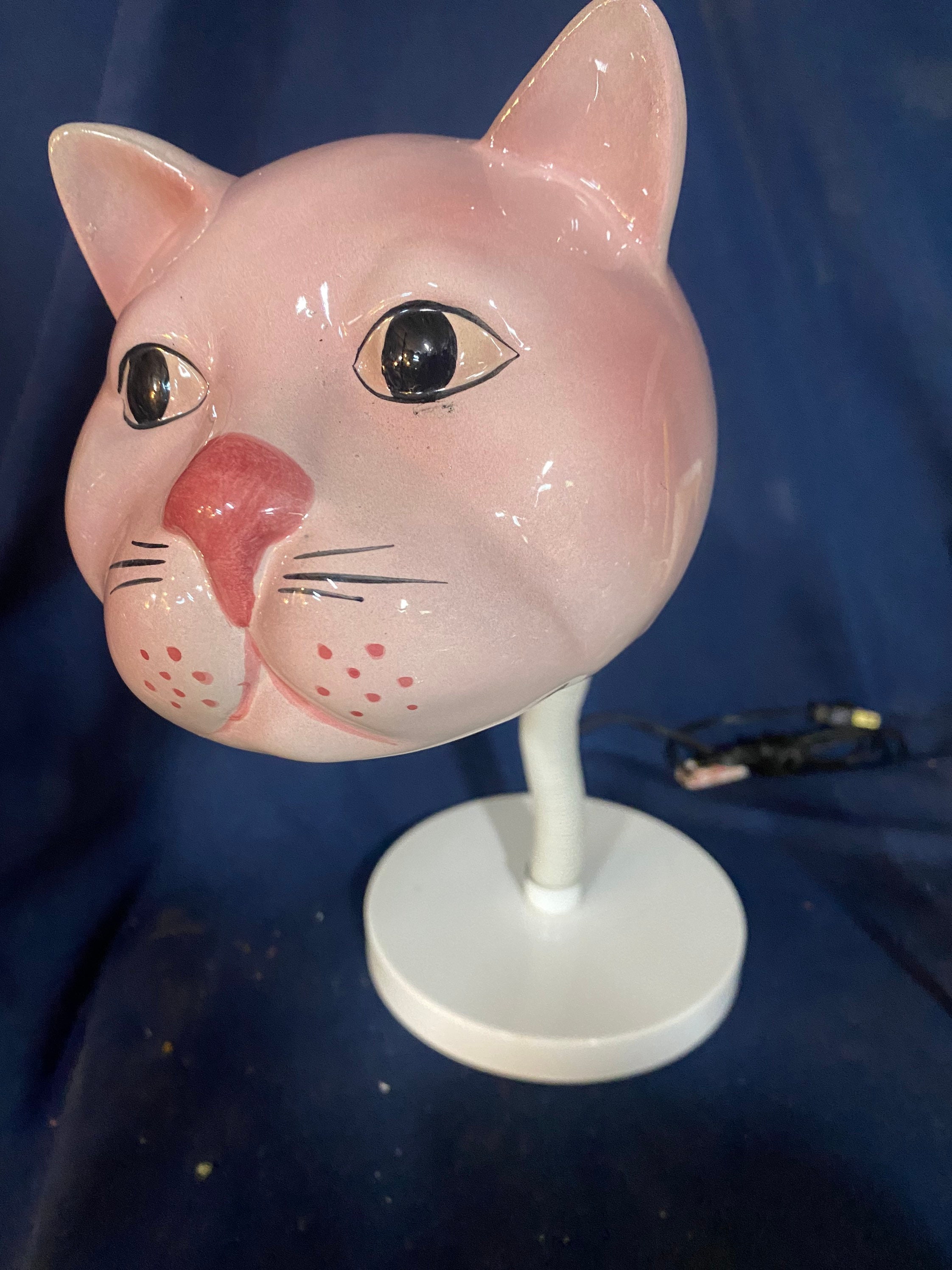 MCM Vintage George Kovacs Ceramic Cat Head Adjustable Desk