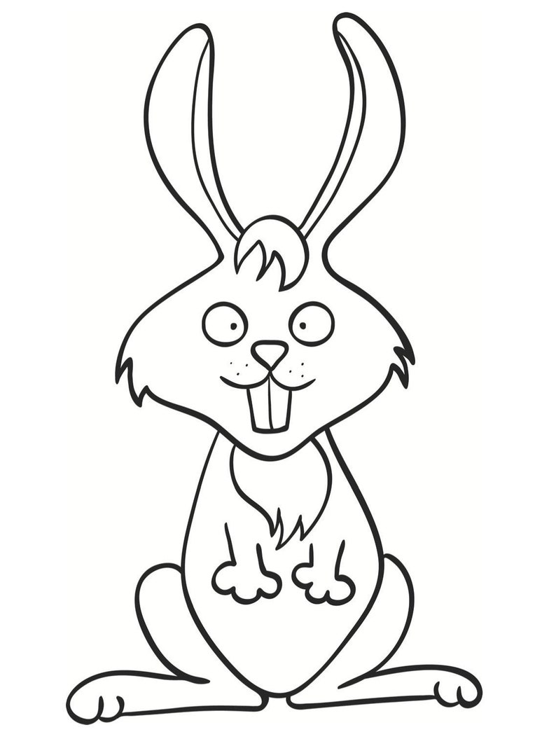 Rabbit Coloring Page image 1