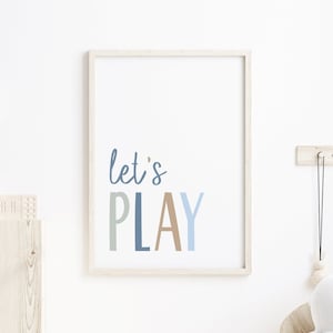 Let es Play Schild. Spielzimmer Wandkunst. Kinderzimmer Dekor. Kinderzimmer Wandkunst. Homeschool Printables. Spielzimmer Drucke. Let es Play School.
