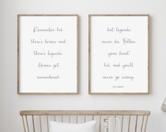 Sandlot Quote Print, Boys Nursery Decor (Digital Download)