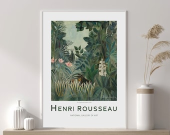 Henri Rousseau Print, The Equatorial Jungle, Vintage Botanical Art