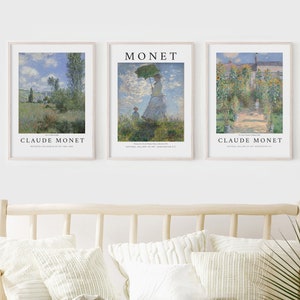 Claude Monet Print. Gallery Wall Set. Monet Poster. Landscape Painting. Museum Poster. Monet Painting. Museum Print. Exhibition Poster.