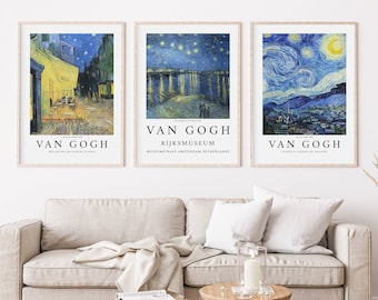 Van Gogh Exhibition Poster Set, Gallery Wall Art (Printable)