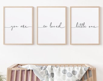 You Are so Loved Set of Nursery Wall Baby