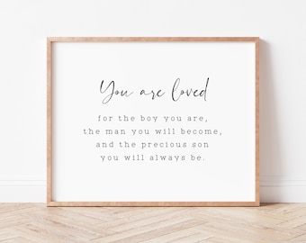 Baby Boy Nursery Wall You Are Loved Nursery Quote Boys  Room Wall Playroom Nursery Baby Boy