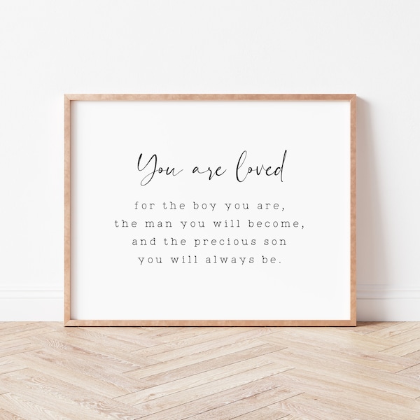 Baby Boy Nursery Wall Art. You Are Loved Sign. Nursery Quote Print. Boys Room Wall Art. Playroom Print. Nursery Decor. Baby Boy Gift.