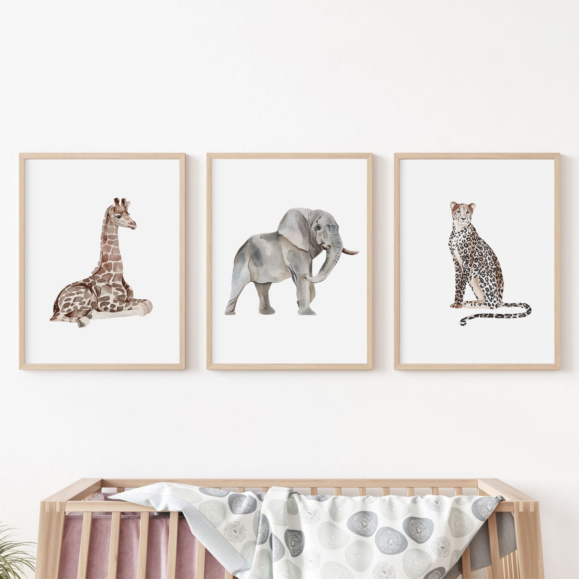 Safari Nursery Wall Art. Kids Room Decor. Safari Nursery Decor. Jungle Animal Print. Neutral Nursery Prints. Jungle Animals Nursery Decor.