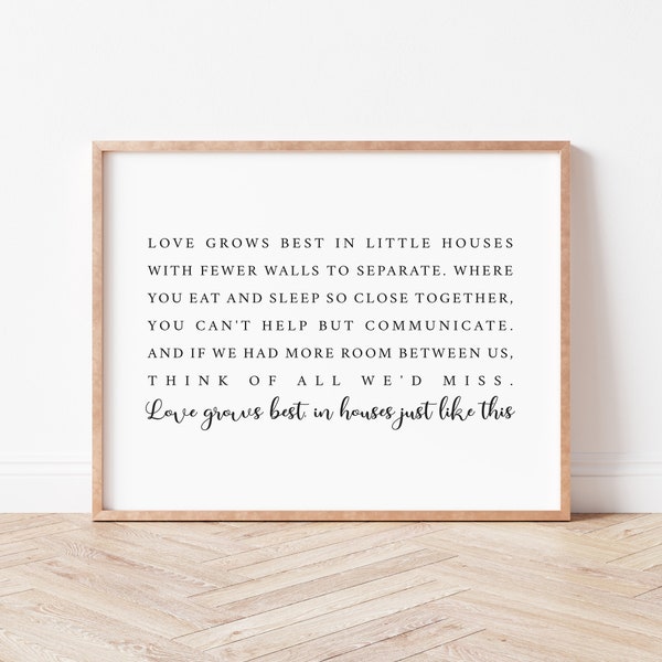 Love Grows Best Printable - Etsy