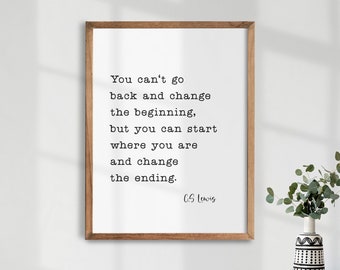 CS Lewis Quote Print | Inspirational Typography Wall Art (Digital Download)