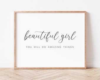 Girl Nursery Wall Nursery Quote Baby Girl Gift
