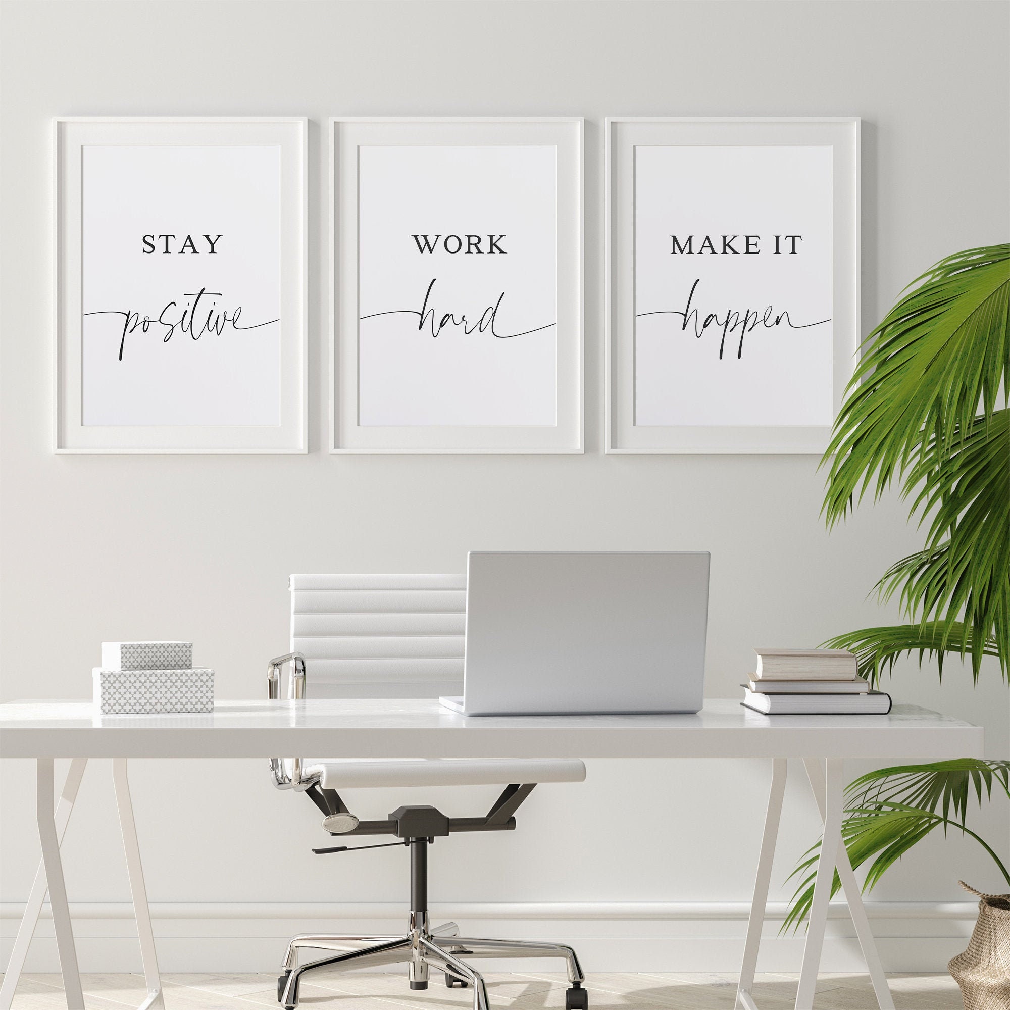 Office Wall Decor.Motivational Quote. Stay Positive Work Etsy