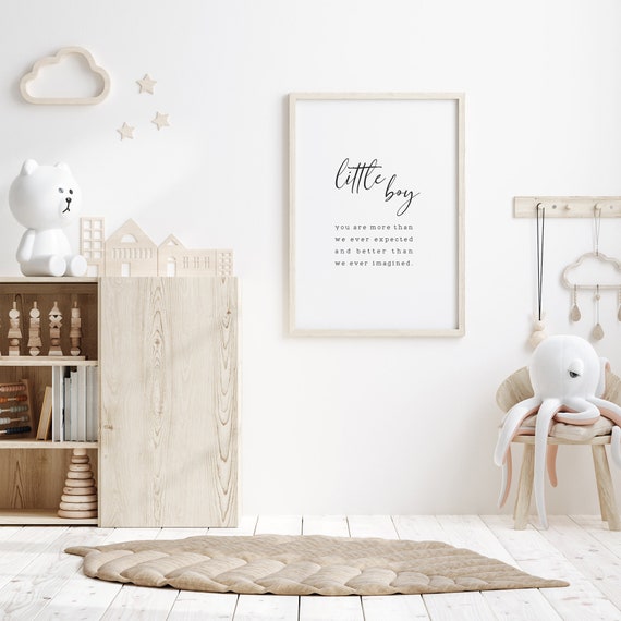 Nursery Quote Print. Baby Boy Nursery Print. Little Boy Quote