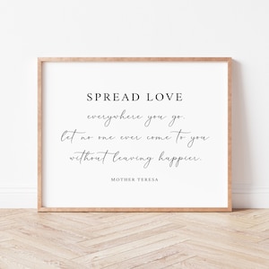 Inspirational Quote - Spread love everywhere you go | Art Board Print