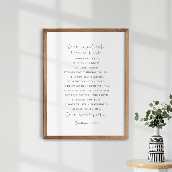 1 Corinthians 13 4 8 - Etsy