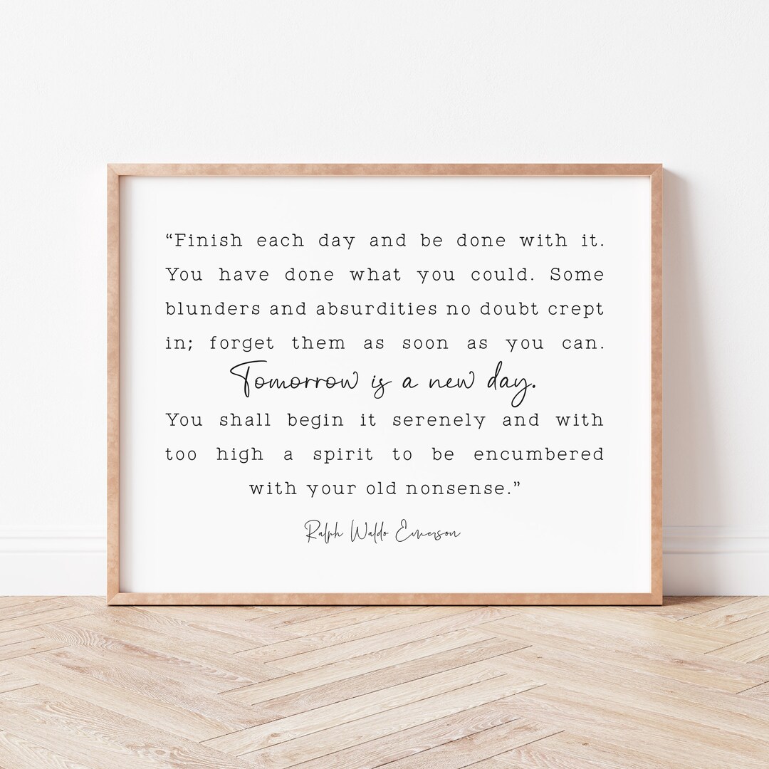 Ralph Waldo Emerson Quote Print | Inspirational Wall Art (digital ...