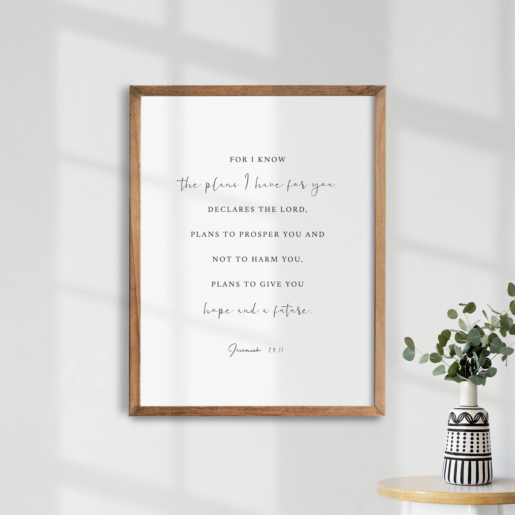 Jeremiah 29:11 Bible Verse Print, Christian Home Decor (digital ...