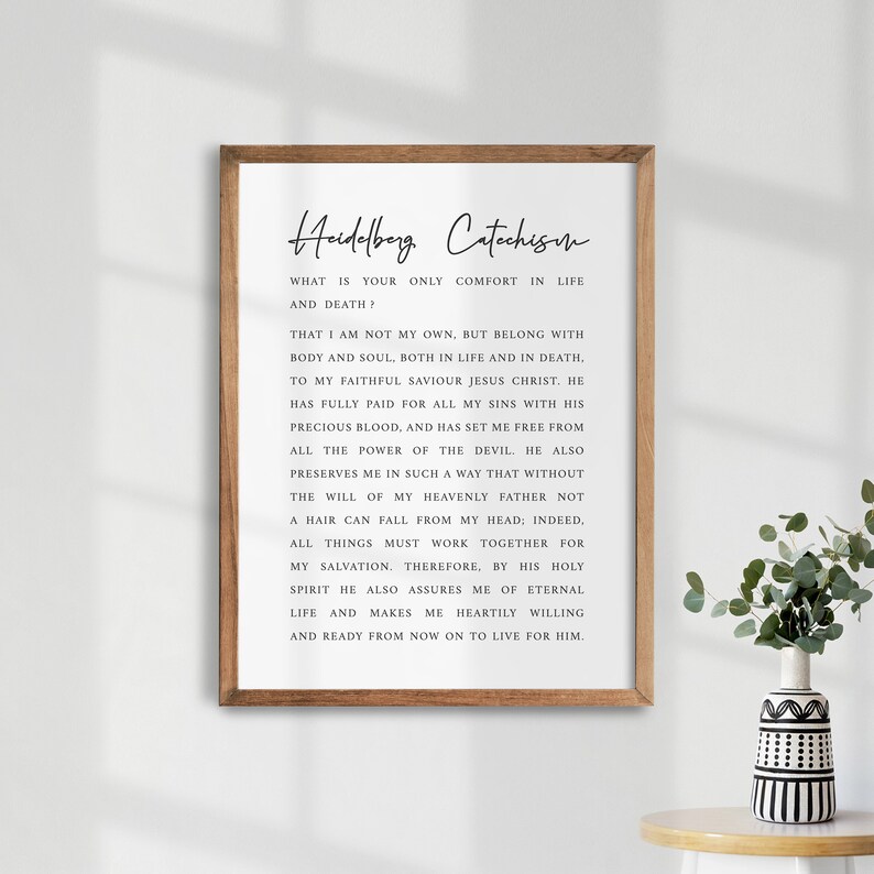 Heidelberg Catechism Question 1 Bible Verse Print Christian Etsy Heidelberg Catechism Question 1 Bible Verse Print Christian Etsy