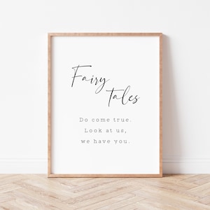 Fairy Tales Printable. Nursery Quotes. Above Crib Sign. Nursery Decor. Baby Girl Gift. Nursery Wall Art Girl. Baby Girl Room Wall Art.