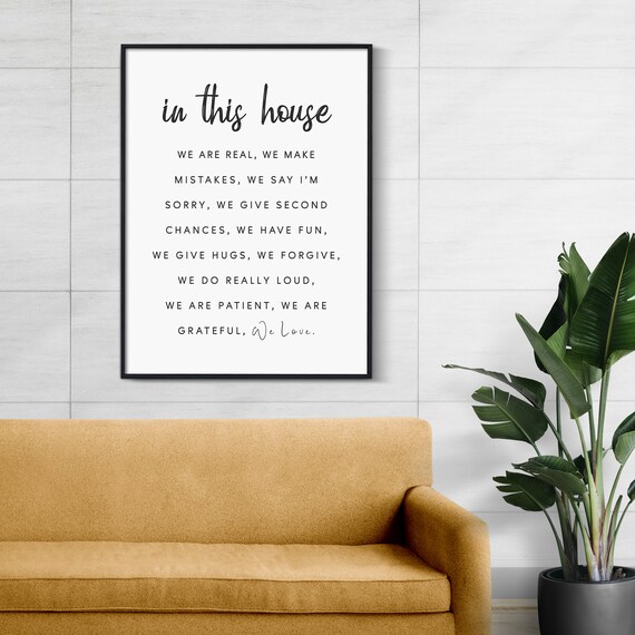 EVXID Poster Su Tela Con Frase Sulla Famiglia – 30,5x38,1 Cm – Stampa Da Parete Pronta Da Appendere – Regalo Significativo