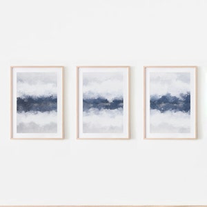 Navy Blue Abstract Print. Living Room Decor. Abstract Wall Art. Blue Painting Modern Printable Art. Minimal Abstract Art. Navy Blue Wall Art
