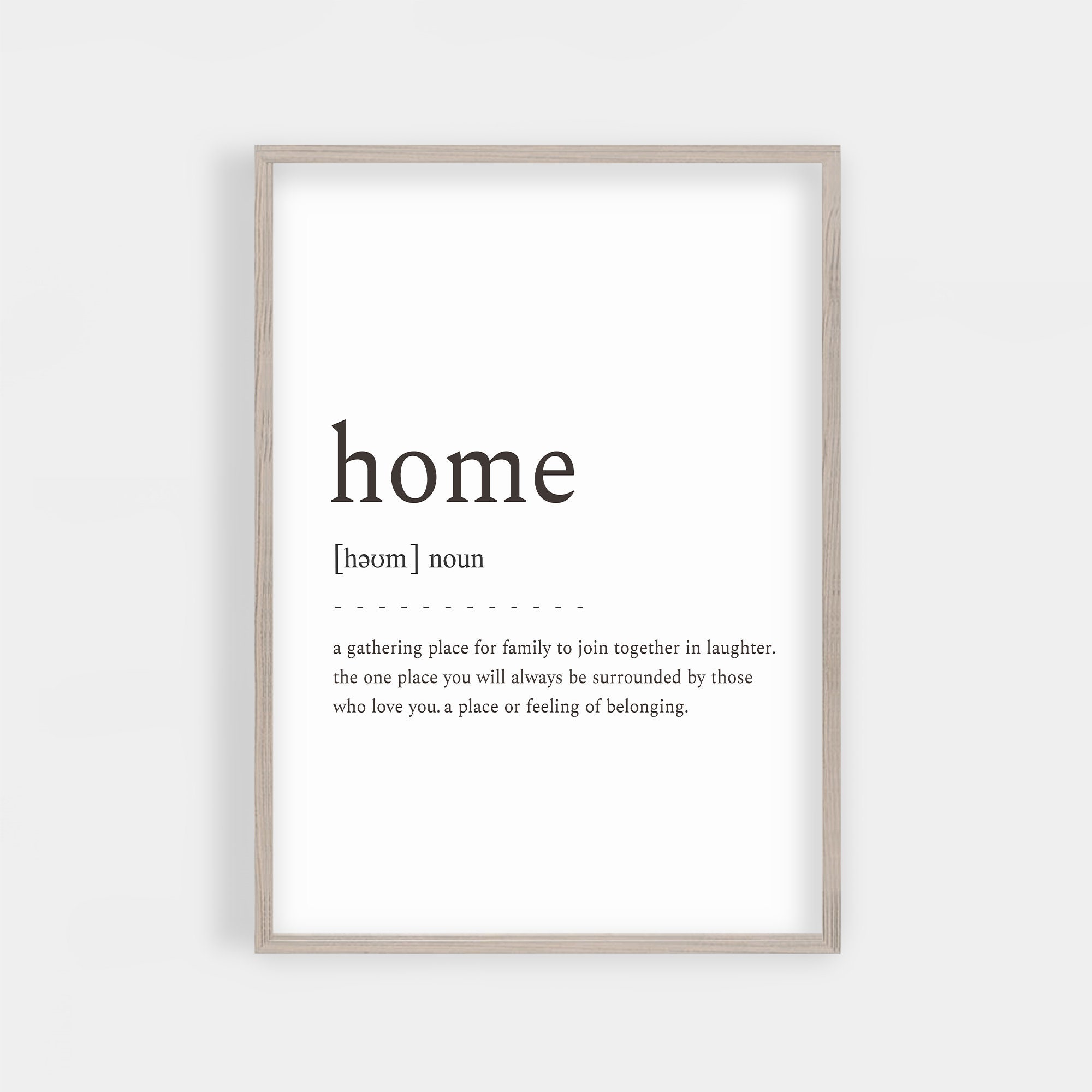 Home Definition. Home Print. Printable Wall Art. Quote Print. Etsy