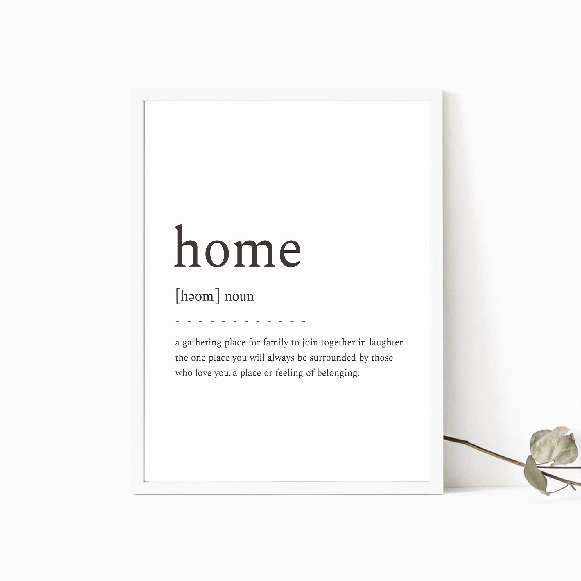 Home Definition. Home Print. Printable Wall Art. Quote Print. Etsy