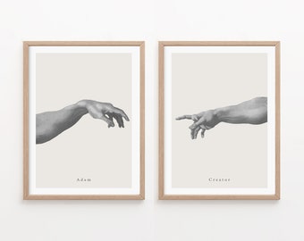 Creation of Adam Print | Michelangelo Museum Exhibition Poster