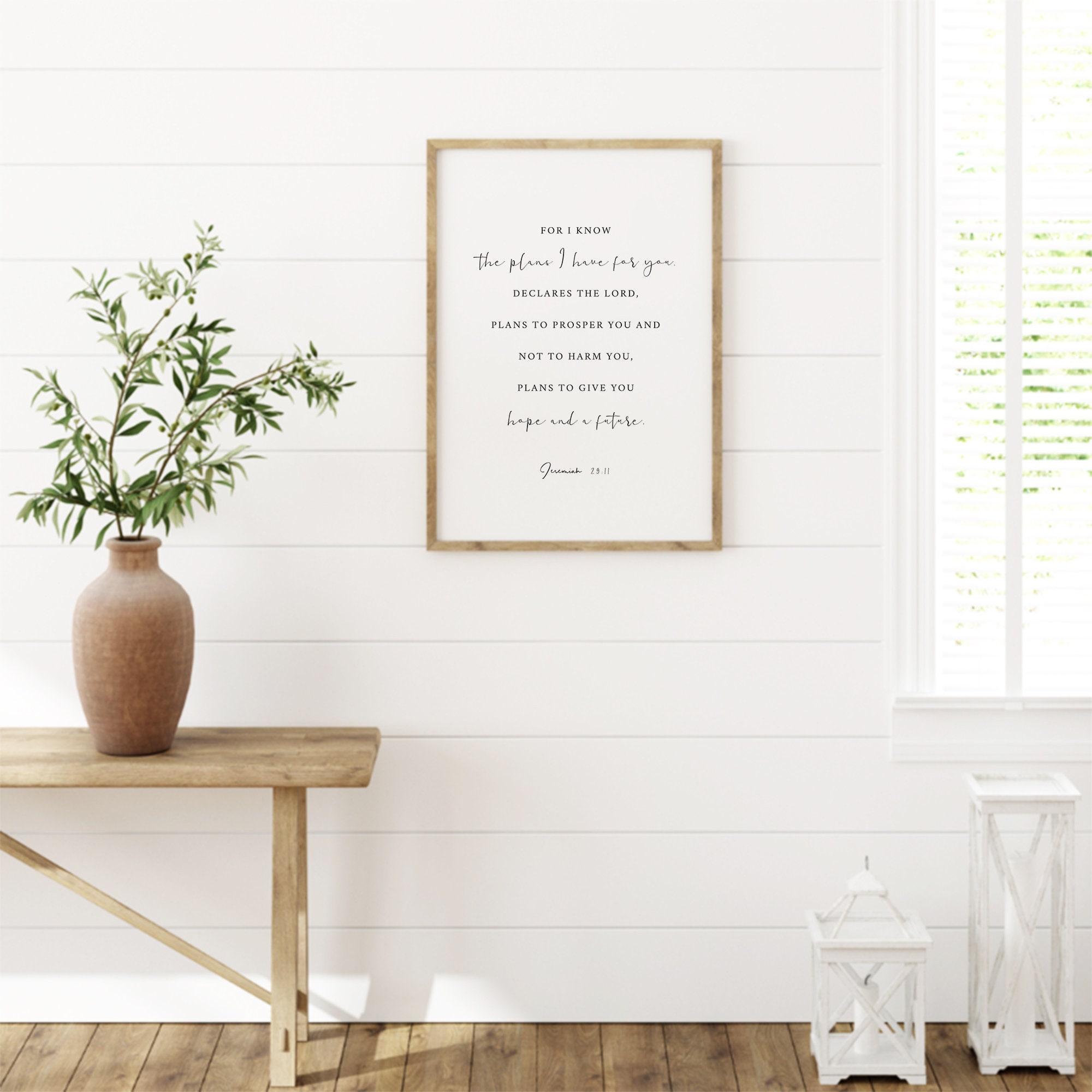 Jeremiah 29:11 Bible Verse Print, Christian Home Decor (digital ...