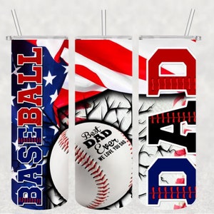 NOT A DIGITAL// Baseball Dad//Sublimation Transfer// Ready To Press// 20 oz Skinny Tumbler Transfer