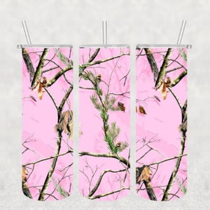NOT A DIGITAL//Pink Camo// Sublimation Transfer// Ready To Press// 20 oz Skinny Tumbler Transfer