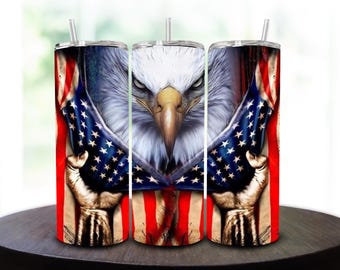 NOT A DIGITAL/Patriotic Sublimation Print// Bald Eagle Printed Transfer// Sublimation Transfers Ready To Press// Tumbler Transfer