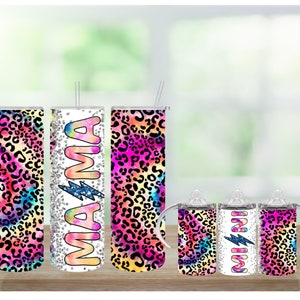 Mama Mini Leopard, SUBLIMATION TRANSFER, 12 oz, 20oz, Ready To Press, Not A Digital
