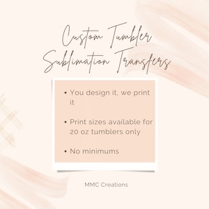 Custom Sublimation Transfers