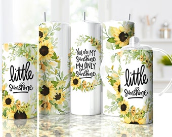 Mama Mini Rustic Sunflowers  20 oz skinny tumbler transfer - 12 oz kid transfer - sippy cup - water bottle - READY TO PRESS