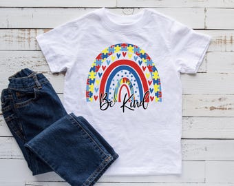 Autism Awareness Shirt BE KIND Autism Neurodiversity Acceptance Shirt Autism Inclusion Matters Neuro Diversity