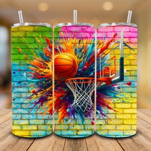 Tumbler Wrap per sublimazione a forma di basket, pronto per la stampa, trasferimento stampato, stampa a sublimazione, NON DIGITALE
