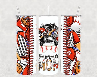 Baseball Mom, Sublimación, Listo para imprimir, Transferencia impresa, 20 oz, Transferencia de vaso, NO ES UN DIGITAL