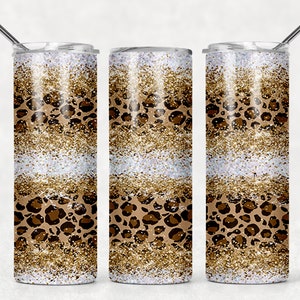 NOT A DIGITAL// Seamless//Leopard Print Cheetah Print// Sublimation Transfer// Ready To Press// 20 oz Skinny Tumbler Transfer
