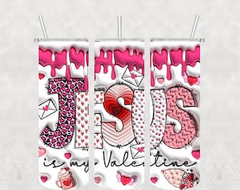 NOT A DIGITAL//V Day Design// Sublimation Transfer// Ready to Press// 20 oz Skinny Tumbler Transfer
