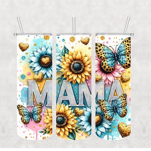 NO ES DIGITAL//Mamá// Transferencia de sublimación// Listo para presionar// Transferencia de vaso flaco de 20 oz