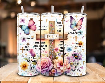 NOT A DIGITAL//Christian Tumbler Wrap// Sublimation Transfers Ready To Press// 20 oz Skinny Tumbler Transfer
