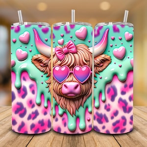 Highland Cow, SUBLIMATION TRANSFER, Ready To Press Sublimation Transfer, 20 oz, Tumbler Transfer, Not A Digital