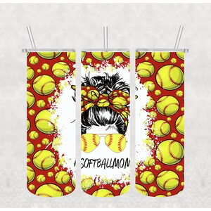 NOT A DIGITAL//Softball Mom// Sublimation Transfer// Druckfertig// 70 g Skinny Tumbler Transfer